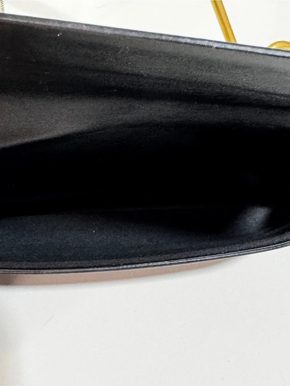 L.A.M.B. Black Embossed Leather Flap Sunglasses Case
